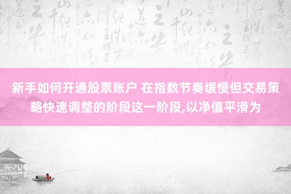 新手如何开通股票账户 在指数节奏缓慢但交易策略快速调整的阶段这一阶段,以净值平滑为